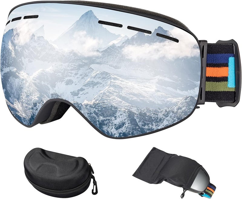 Whale Professional Ski Goggles Unisex Adult Snow Goggles Interchangeable Magnetic Replacement Lenses&Anti-Fog, Anti-UV400 - Image 1